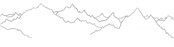 Berge und Berglandschaften zeichnen