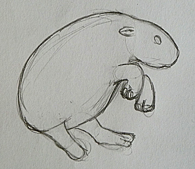 Flusspferd zeichnen